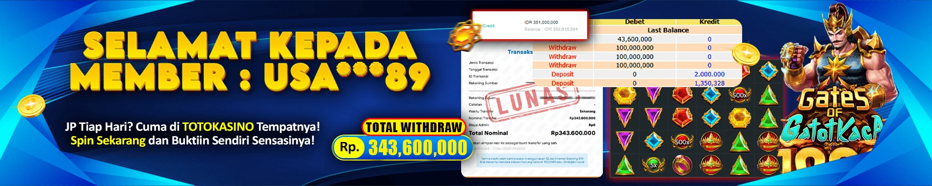 TOTOKASINO JACKPOT SETIAP HARI